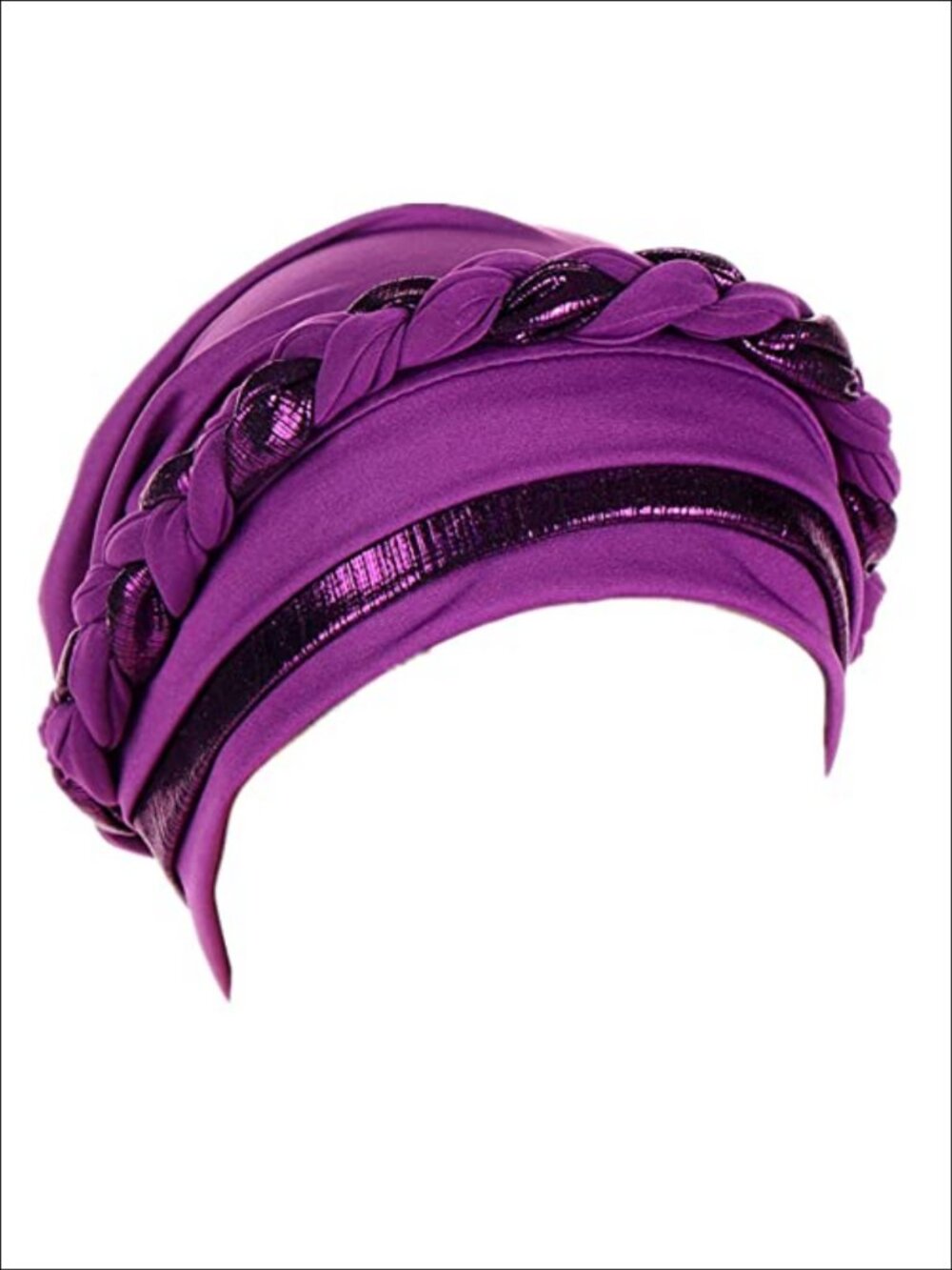 Silky Twisted Braid Turban Hat Pre-Tied Chemo Beanie for Women